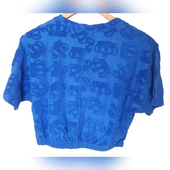 NWT Juicy Couture Terry Cropped Top Medium - Picture 4 of 9